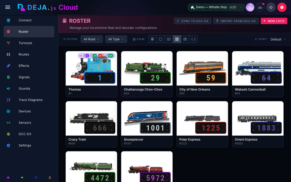 Roster on a tablet