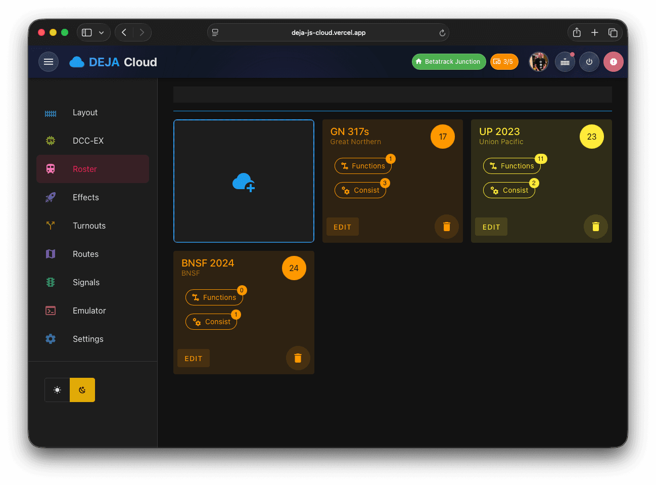 DEJA.js Cloud Roster Desktop