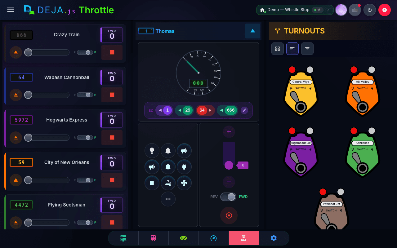 Slider throttle in Conductor