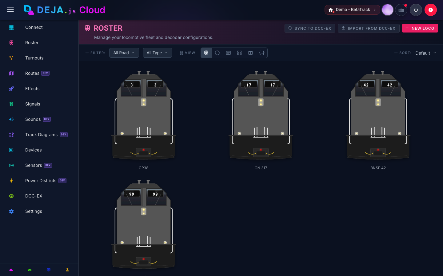 Roster cab view