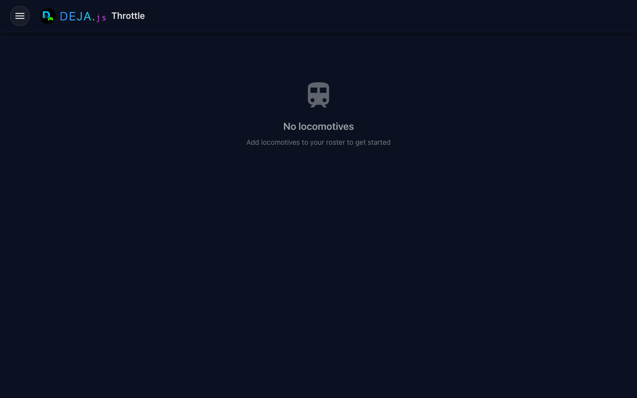 Throttle roster screen